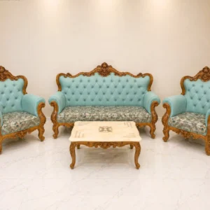 Hand Carved Sofa Set 3+1+1 in Teak Wood